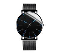 Mens Dress Watch, Casual Mens Watch, Luxury Sports Timepiece, Stainless Steel Strap, Quartz Movement Accuracy, for Daily Wear Exercise Business, 9.25x0.8x1.57