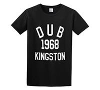 Men's Dub Reggae 1968 King Tubby Lee Scratch Perry Cotton T Shirt Black XL
