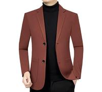 Mens Elegant Slim Fit Suit Jacket Classic Solid Color Two Button Lightweight Business Blazers for Office Work(XXL)