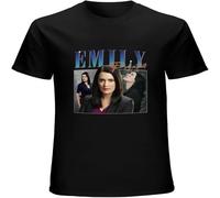 Men's Emily Prentiss Shirt Cool Fan Art t Shirt 90s Poster Design Retro Style Casual Graphic Tops Tees Black M