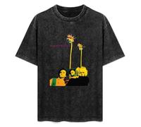 Men's Fashion Antique Wash Shirt The Gun Club for Fans Unisex Antique Wash T-Shirts Black S