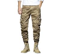 Mens Fashion Casual Loose Cotton Plus Size Pocket Lace Up Camouflage Pants Tuta Jack Pantaloni Uomo Stretch Jeans Uomo Jeans Stretch Skinny Jeans Uomo, cachi, XXXL