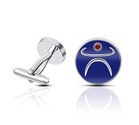Men's Fashion French Shirt Fun Word Blue Glaze Cufflinks Business Men's Accessories