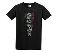 Men's Fashion Hetalia Axis Powers Make Pasta Not War T-Shirts Black XXL
