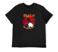 Men's Fenji New Limited Meat Loaf Bat out of Hell T-Shirt Black 3XL