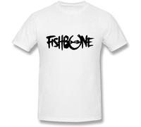 Men's Fishbone Band Logo Black T Shirt By Maven T-Shirt White XXL