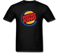 Men's Food Burger King Logo T Shirt Short Sleeve Black 3XL