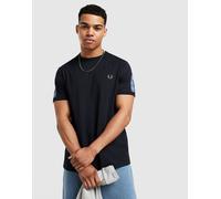 Mens Fred Perry Maglia Tape - Blu, blu M