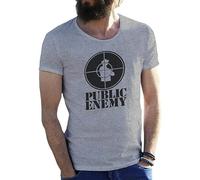 Men's Friendly Bees Public Enemy Retro Vintage Gray Ens T Shirt Grey 3XL