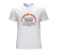 Men's Funny Naluto Japanese Anime Fashion Naluto Uzumaki Ichiraku Ra Men Print Men Summer Cotton Hip Hop S W. T-Shirts White XL