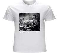 Men's God Save Me Travis Barker T Shirt Casual Retro Comfortable Vintage Gift Short Sleeve Tees White 3XL