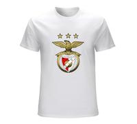 Men's Golden Sport Lisboa SL Benfica Logo Regular Fit T Shirt White M