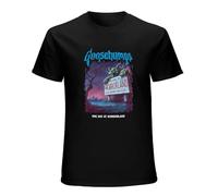 Men's Goosebumps R.L. Stein Welcome to Horrorland Retro t-Shirt Tee Black S