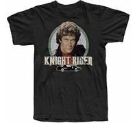 Men's Grey Heather Knight Rider Graphic Tee T-Shirt Black S