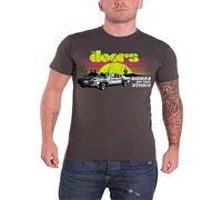 Men's Grey Riders On The Storm Distressed Mens T-Shirts Grey L