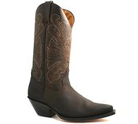 MENS GRINDERS BUFFALO BROWN LEATHER COWBOY WESTERN TALL POINTED BOOTS-UK 11 (EU 45)
