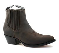 MENS GRINDERS MAVERICK BROWN LEATHER WESTERN ANKLE COWBOY BOOTS-UK 6 (EU 40)