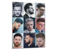 Men's Grooming Haircut Poster Business Casual Style Canvas