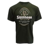 Guinness T-shirt Irish Label Verde Bottiglia, Verde bottiglia, S