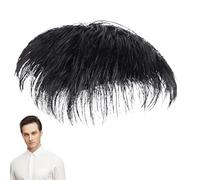 Men's Hair Patch, pantaloncini Toppers Hairpiece, Clip-In Hairs Extensions, Natural Black Human Locks Toupee, Lightweight & Breathable Wig, (S/M/L), Replacement For Thinning & Baldness