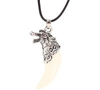 Mens Head Pendant Necklace, Teeth Tribe Jewelry For Men Durability and professional