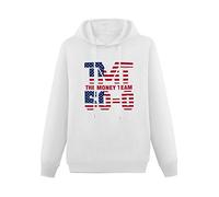 Men's Heavyweight Hooded New Mayweather The Money Team 50 0 Boxing Logo Long Sleeve Sweatshirts White M