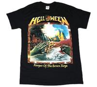 Men's Helloween Keeper of The Seven Keys Part II Heavy Metal Kiske New Black T Shirt Black M