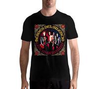 Mens Her-OES De-L Sile-Ncio Round Neck Pure Cotton Short Sleeve Comfortable Adult T-Shirt Top Black XL