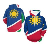 Men's Hoodie Classico Comodo Pullover Namibia Bandiera Nazionale Hoodies Giacca A Maniche Lunghe con Polsini Ideale Weekend Wear Hoodie Men