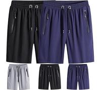Men's Ice Silk Stretch Quick-Dry Shorts,Mens Quick Dry Lightweight Plus Size Ice Silk Stretch Shorts with Pockets (5XL,03.)