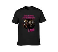 Men's Johnny Thunders & The Heartbreakers Punk Rock USA L.A.M.F. Mens Casual Cotton Tees Tops T-Shirts Black XL
