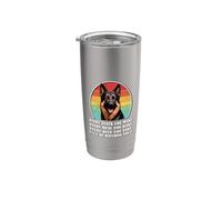 Mens Kid Dog Lover Retro Vintage Every Snack German Shepherd Bicchiere termico in acciaio inox doppia parete