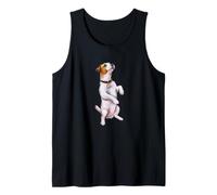 Mens Kids Watercolor Sit Pretty Begging Jack Russell Terrier Canotta