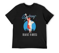 Men's Kuju Supertramp Breakfast in America/Dark New Edition Short Sleeve Black T-Shirts Black XL