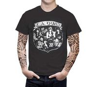 Men's L.A. Guns Album '88 On Tour Vintage Retro Graphic T-Shirt Glam Metal Rock Band Black 3XL