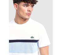 Mens Lacoste Maglia Reflective Pipe Colour Block - Bianco, bianco 7/XXL