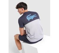 Mens Lacoste Maglietta Croc Colour Block Tape - Grigio, grigio L