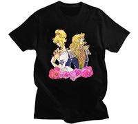 Mens Lady Oscar And Androne T Shirt Graphic Cotton The Rose of Versailles Tshirt Tee Shirt Graphic Tees Black XXL