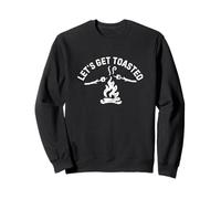 Mens Lets Get Toasted Camping Marshmallow pun Campfire Felpa