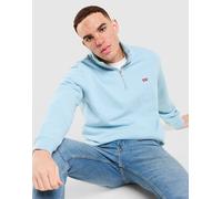 Mens LEVI'S Felpa Girocollo 1/2 Zip - Blu, blu L