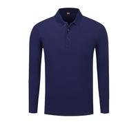 Mens Lightweight Lapel Polo Shirt Black Long Sleeve Top for Golf Workout or Casual Days(Blue,6XL)