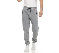 Men's Loose Joggers Pants Zipper Pockets Bundle Foot(Light Gray L) | Loose bundle foot design, side zipper pockets, drawstring waist, solid color options, autumn winter wear