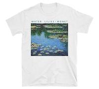 Men's Man Claude Monet Painting Water Lilies Unisex Tumblr Grunge Graphic Tee Art Aesthetic Shirt Casual White Tops T-Shirts White XXL