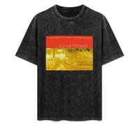 Men's Man Male Washed Vintage T Shirt Yo LA Tengo I Can Hear The Heart Beating As One Unisex Antique Wash T-Shirts Black L