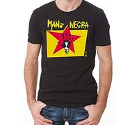 Men's Mano Negra Manu Chao King of Bongo 1991 Album Cover T-Shirt Black XL