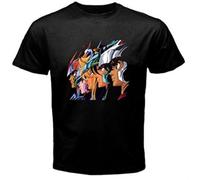 Men's Men Saint Seiya Pegasus Retro 3D Print Casual T-Shirt Men's T Shirt Fashion Casual Cool Tee Shirts Black L