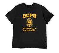 Men's Mens Black Shirt, Tees GCPD Gotham City Police Dept Arkham Game Cotton Shirt, Tees Short Sleeve Pullover Loose, Tee Sweatershirt T-Shirts Black XXL