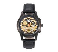 Mens Moda Cinturino In Pelle Orologi Meccanici - Uomini Meccanici Orologio Automatico Montre Homme, Orologi Di Affari Impermeabile Per Gli Uomini Orologi Da Uomo Orologio Da Uomo Orologi, Nero, Siehe