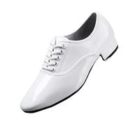Men's Modern Shoes Latin Dance Ballroom Square Anti Slip Sneakers Breathable Leather Man Tango