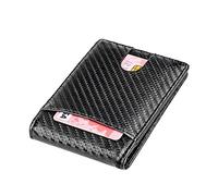 Mens Money Clip Wallet, Banknotes Thin Wallet, Svetle High Capacity Billfold Gent, Front Pocket Pochette with Card Holder for Friends, Family, Thin Bifold Pouch, 11x8x1.5cm
